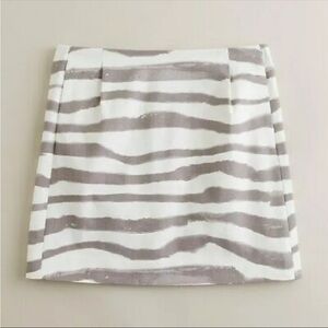 J.Crew Factory Grey Zebra Mini Skirt - size 10